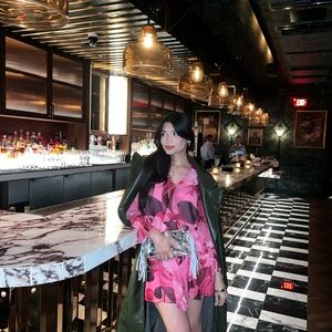 Ted Baker London Pink Floral Long Sleeve Dress